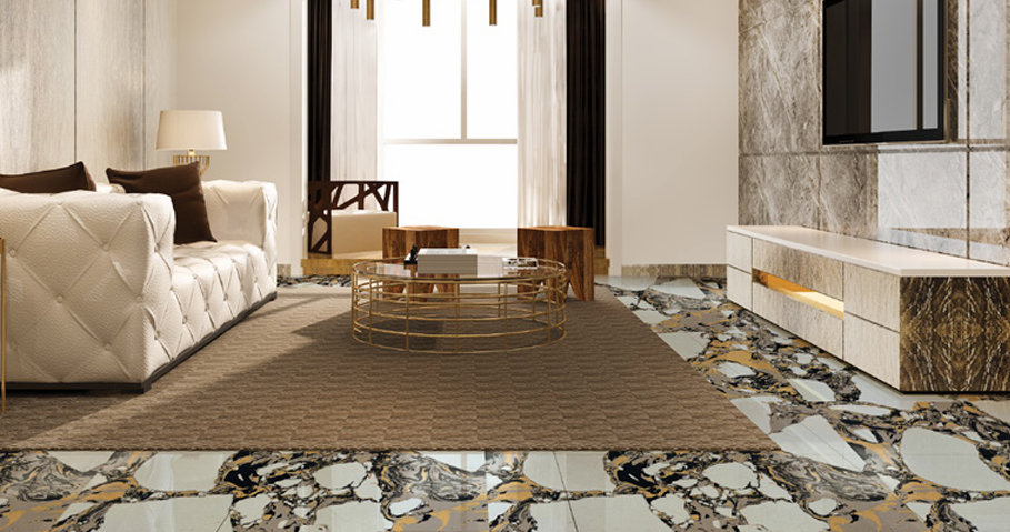 Luxury Living Room Marble Floor